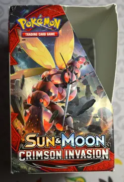 POKEMON SUN & MOON: CRIMSON INVASION BOOSTER BOX EMPTY FOR DISPLAY - Image 2