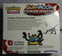 POKEMON SUN & MOON: CRIMSON INVASION BOOSTER BOX EMPTY FOR DISPLAY - Image 3