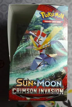 POKEMON SUN & MOON: CRIMSON INVASION BOOSTER BOX EMPTY FOR DISPLAY - Image 4