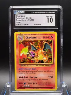 CGC 10 GEM MINT 💎 - Charizard 11/108 Evolutions Holo - 2016 Pokemon - Image 1