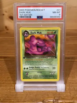 Pokemon Dark Muk #41 Team Rocket 1st Edition PSA 8 NM-MINT - Image 1
