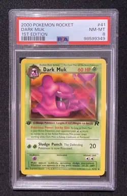 Pokemon Dark Muk #41 Team Rocket 1st Edition PSA 8 NM-MINT - Image 3