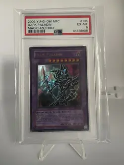 2003 YuGiOh Dark Paladin MFC-105 Magician Force Ultra Rare PSA 6 - Image 1