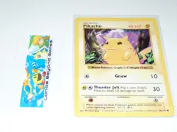 Pokemon Cards Pikachu 58/102 Base Set Trading Card Game TCG Vintage 1999 - Image 1