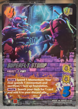 Superfly Stomp 91/186 Foil Ultra Rare UniVersus TMNT TMNT01 Near Mint Card NM - Image 1