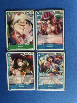 Alvida One Piece TCG 4-card lot OP09 Super Rare+OP01/OP03/ST25 Common - PWE - Image 1