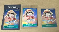 One Piece Card Game - Promo Card - Monkey.D.Luffy P-037 All 3 Version Bundle - Image 1
