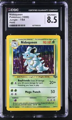 CGC 8.5 Nidoqueen 1999 Jungle 7/64 Holo Pokemon Card - Image 1
