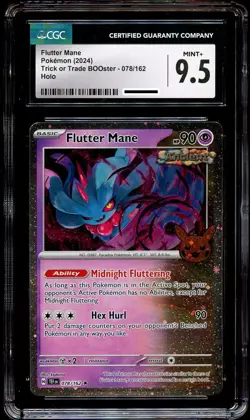 CGC 9.5 MINT+ Flutter Mane 078/162 COSMOS HOLO Trick or Trade Pokemon Card - Image 2
