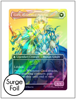 1x Cecil, Dark Knight, Borderless Surge Foil, Final Fantasy Magic MTG NM - Image 2