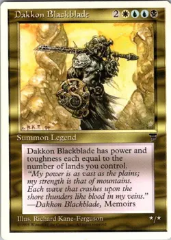 Magic | CHR | Dakkon Blackblade | | Normal | NM - Image 1