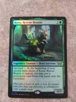 MTG Magic the Gathering - Kona, Rescue Beastie FOIL - Duskmourn - Image 1