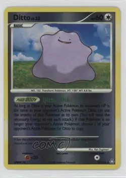 Ditto Reverse Foil Pokemon Diamond & Pearl Legends Awakened #27 2008 - Image 1
