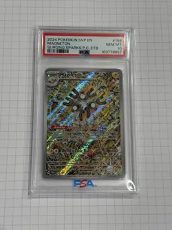 2024 POKEMON SURGING SPARKS POKEMON CENTER ETB PROMO SVP EN #159 MAGNETON PSA 10 - Image 1