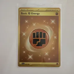Basic Fighting Energy 258/198 Hyper Rare Gold Holo SV Base Pokemon NM+ - Image 1
