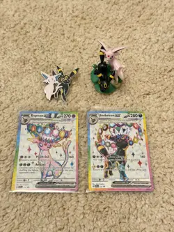 Pokemon Prismatic Evolutions Umbreon / Espeon Premium Figure Collection Promo ✅ - Image 1