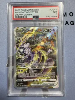 2023 Pokemon SWSH Mewtwo VSTAR Crown Zenith PSA 7 - Image 1