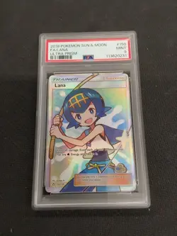2018 POKEMON SUN & MOON ULTRA PRISM #150 FULL ART/LANA PSA 9 - Image 1