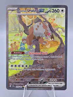 Pokemon Twilight Masquerade Bloodmoon Ursaluna ex 216/167 Full Art Illustration - Image 1