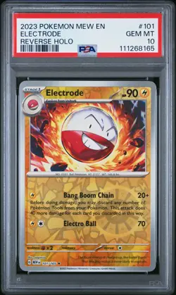 2023 POKEMON MEW EN-151 REVERSE HOLO #101 ELECTRODE PSA 10 - Image 1