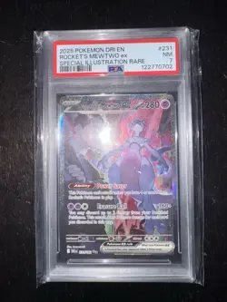 Pokemon Team Rockets Mewtwo Ex Destined Rivals SIR 231/182 PSA 7 - Image 2
