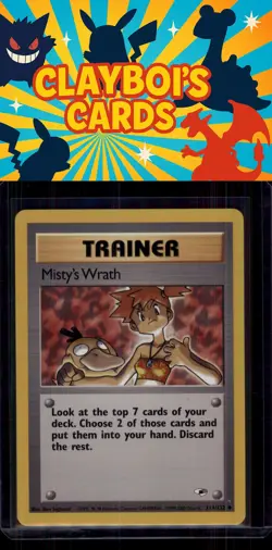 Misty's Wrath Gym Heroes Pokemon 114/132 Uncommon Near Mint or Better - Image 1
