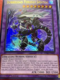 3x Borreload Furious Dragon | SDRR-EN042 | Ultra Rares | NM | 1st Ed | YuGiOh! - Image 2