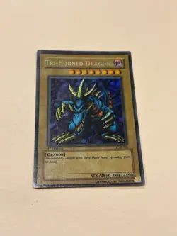 YU-GI-OH! #LOB-000 FIRST EDITION TRI-HORNED DRAGON LEGEND OF BLUE EYES DRAGON - Image 1