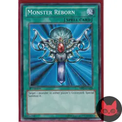 Yugioh Monster Reborn BP02-EN128 Mosaic Rare 1st Edition LP - Image 1