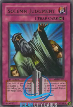 Yugioh Solemn Judgment MRD-E127 Ultra Rare 1st Edition - Image 1