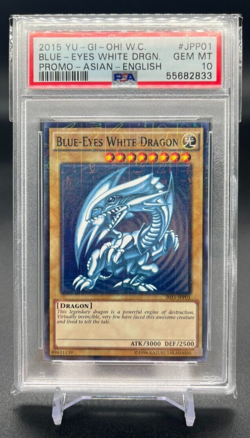 PSA 10 BLUE-EYES WHITE DRGON 2015-JPP01 Millennium Rare English Yugioh WCS2015 - Image 1