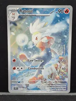 Pokemon Cards - Raboot 147/142 - SIR Stellar Crown - M/NM Pack Fresh Illustrator - Image 1