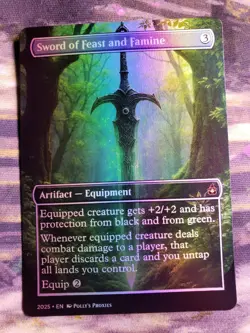 Sword of Feast and Famine FOIL Proxy Playtest Card with Custom Art Design - Image 4