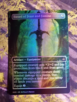 Sword of Feast and Famine FOIL Proxy Playtest Card with Custom Art Design - Image 5
