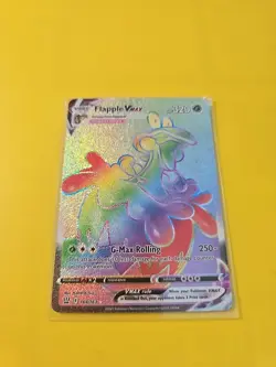Flapple VMAX 164/163 Sword & Shield Battle Styles Rainbow Rare Pokemon Card - Image 2