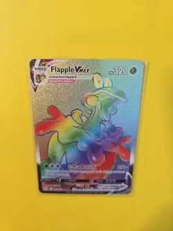 Flapple VMAX 164/163 Sword & Shield Battle Styles Rainbow Rare Pokemon Card - Image 3