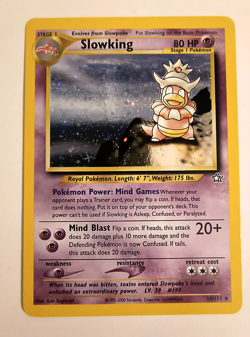 Slowking 14/111 Neo Genesis Holo Rare Unlimited Pokemon Card, Swirl NEVER PLAYED - Image 1