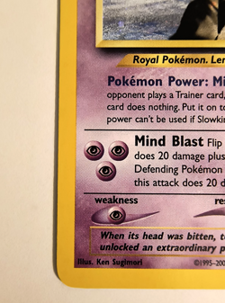 Slowking 14/111 Neo Genesis Holo Rare Unlimited Pokemon Card, Swirl NEVER PLAYED - Image 5