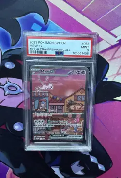 Pokemon TCG 2023 Ultra Premium Collection Mew EX Promo Card #53 PSA 9 Mint - Image 1