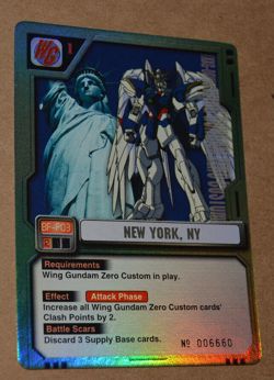 GUNDAM MS WAR TCG 2001 BANDAI FOIL PROMO BFP03 NEW YORK NY EVENT CARD # 006660 - Image 1