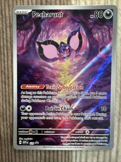 Pecharunt SVP 129 - Pokemon Black Star Promo Card - Shrouded Fables ETB DMG - Image 1