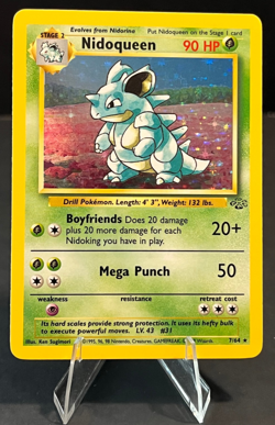 Nidoqueen 07/64 Jungle Holo Rare - LP - Pokemon Card - Image 1