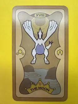 Pokemon Tarot Card Lugia The Moon XVIII Non-TCG English Parody NM - Image 1