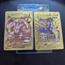 Pokemon Urshifu VMax Single Strike & Urshifu Vmax Rapid Gold Foil Fan Art Card - Image 1
