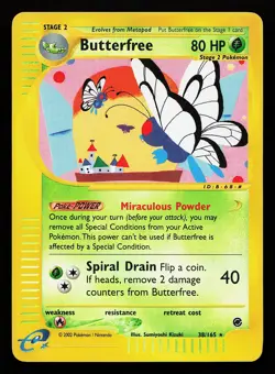 Butterfree 38/165 Reverse Holo Rare Expedition Pokemon Card - Image 1