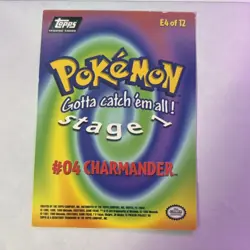 Charmander #04 Holo Topps TV Animation Black Label Pokemon Card - LP - Image 2