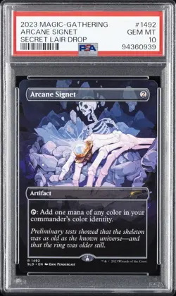 2023 MTG SECRET LAIR DROP #1492 ARCANE SIGNET PSA 10 - Image 1