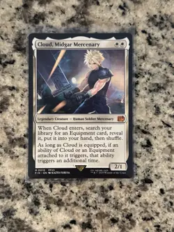 Cloud, Midgar Mercenary Final Fantasy Regular Near Mint MTG NON FOIL - Image 1