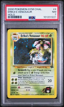 2000 POKEMON GYM CHALLENGE HOLO #4 ERIKA'S VENUSAUR PSA 7 - Image 1