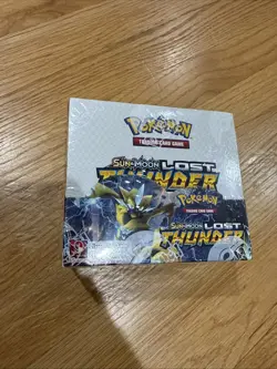 Pokemon SUN & MOON LOST THUNDER Booster Box Factory Sealed - Image 1